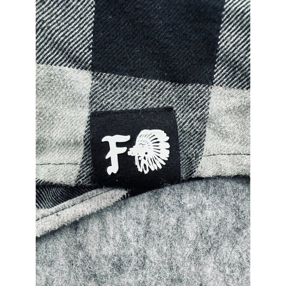 Forward Observations Group Mens XL Flannel Shirt Plaid Black & White Button Down - Picture 7 of 9